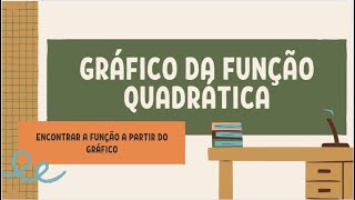 Função Quadrática  Gráficos aula 7 [upl. by Goodhen]