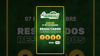 Resultado LOTERIA del QUINDIO  Jueves 07 de Noviembre✅ Shorts Loterias [upl. by Janka]