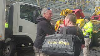 Truck vs Bollards Murray St Mall Perth Australia 22n August 2024 Daynite towtruck to the rescue [upl. by Shandra]