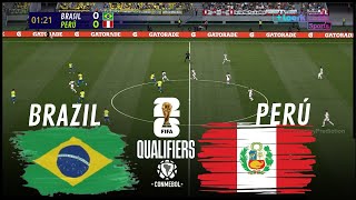 BRASIL vs PERÚ Eliminatorias Sudamericanas 2024 Partido Completo Simulación y Predicción [upl. by Ynahteb162]