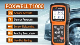 FOXWELL T1000 TPMS Trigger Tool Activate Decodes TPMS Sensors Check RF Key FOB [upl. by Tiebold]