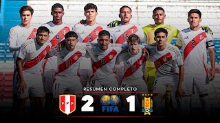 PERÚ VENCIÓ a URUGUAY con GOLAZOS de GUZMÁN y GOICOCHEA  PERÚ 21 URUGUAY  AMISTOSO SUB20 [upl. by Rendrag]