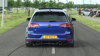 EPIC 480HP Golf 7R w Custom Exhaust  Launch Controls Revs POPS AND BANGS [upl. by Nosna344]