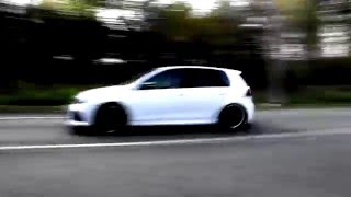 Golf R Stage2 Milltek Exhaust downpipecatback Active drive quotSMquot Launch Control [upl. by Manya]