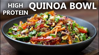 WHOLESOME QUINOA NOURISH BOWL with Asian Dressing  High Protein Vegetarian and Vegan Meal Ideas [upl. by Mattson]