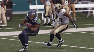 Seattle Seahawks vs New Orleans Saints  NFC Divisional Playoffs 2014  Madden 25 PS4 [upl. by Tail204]