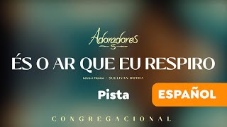 ADORADORES 5  ÉS O AR QUE EU RESPIRO Pista LETRA EN ESPAÑOL [upl. by Enelak388]