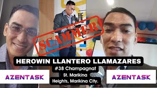 UPDATE AZENTASK SCAM ALERT 🚨 HEROWIN LLANTERO LLAMAZARES [upl. by Attolrac941]