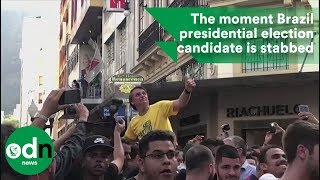 The moment Brazilian election frontrunner was stabbed [upl. by Fem957]