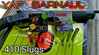 Interesting 410 Slugs  YAF amp Barnaul 410 Slug Review amp Shoot [upl. by Curson930]