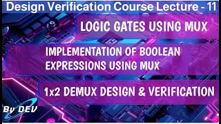 gates using MUXimplementation of Boolean expressions using MUX12 DEMUX design and verification [upl. by Mariele]