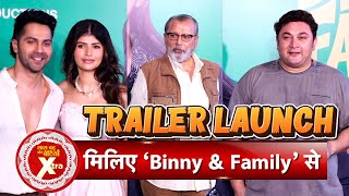 Binny and Family Trailer Launch Anjini Dhawan Ektaa Kapoor Varun Dhawan and Family  SBB Xtra [upl. by Warton]