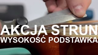 Ustawienie wysokości podstawka w gitarze akustycznej Akcja strun cz2  Saddle height adjustment [upl. by Yro]