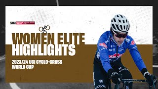 Val Di Sole  Women Elite Highlights  202324 UCI Cyclocross World Cup [upl. by Danete]