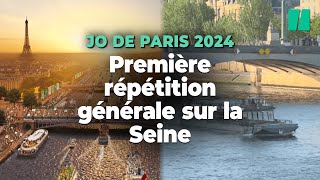 JO de Paris 2024  une première répétition de la cérémonie d’ouverture sur la Seine [upl. by Sergei391]