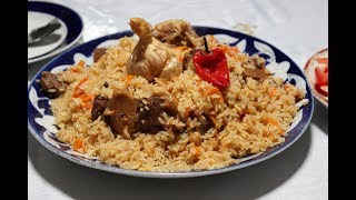 Real Uzbek Plov Made by Master Plov maker [upl. by Aramak]