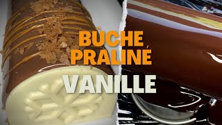 Bûche praliné vanille facile et légère [upl. by Nnednarb725]