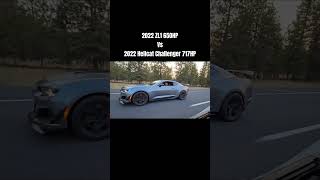 2022 Hellcat Challenger vs 2022 Camaro ZL1 [upl. by Lamont270]