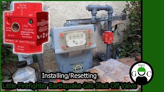 Installing Resetting Little Firefighter Earthquake Gas Shut Off Valve [upl. by Lleuqram]