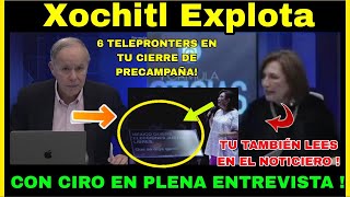 Xochitl Explota con Ciro en Plena Entrevista Utilizó Telepronters en Cierre Precampaña 2024 [upl. by Legim223]