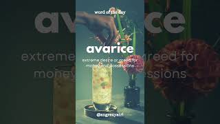 wordoftheday avarice learnenglish angrezyatri [upl. by Miru]