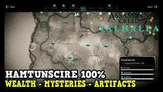 Assassins Creed Valhalla Hamtunscire All Collectibles Wealth Mysteries Artifacts [upl. by Marchese]