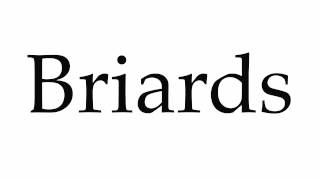 How to Pronounce Briards [upl. by Nnylyak]