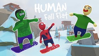 CAN BALDI AND THE AVENGERS SNOWBOARD Human Fall Flat Featuring Kindly Keyin and Sam Tabor [upl. by Cristobal]