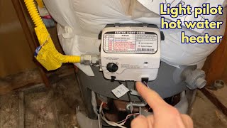 How to light the pilot for a hot water heater Honeywell [upl. by Forkey104]