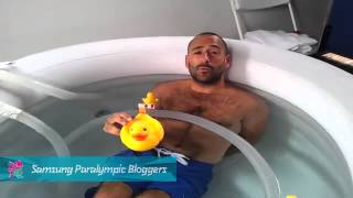 Michael Jeremiasz  Cold bath Paralympics 2012 [upl. by Sofko]