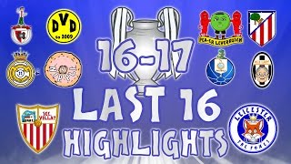 LAST 16  1st LEG HIGHLIGHTS Sevilla vs Leicester Porto vs Juventus Real Madrid vs Napoli  more [upl. by Enyr752]