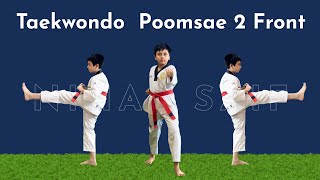 Poomsae 2 Front View  Taekwondo Training  Gram Theke [upl. by Combs]