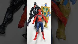 Mainan superhero avengers Spiderman Vs Thanos Vs Venom avengers [upl. by Cordy719]