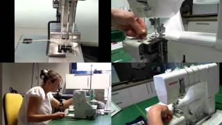 Threading of the Janome CPX 2000 Cover Pro [upl. by Eyllek]