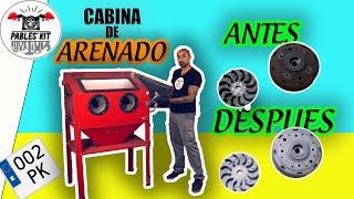 📌🏍🛵 Como funciona una CABINA DE ARENADO O CHORREADORA DE ARENA 220L ✅ [upl. by Yelyk]