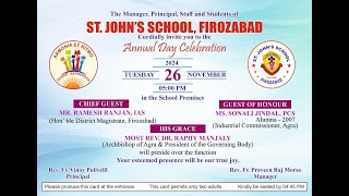 Annual Day Celebration 26Nov2024  STJOHNS SCHOOL  FIROZABAD [upl. by Idoux191]