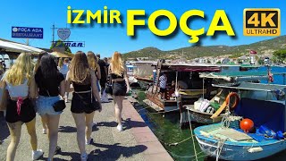 Eski Foça Walking Tour 4K UHD  A Must see stunning beauty Foca İzmir Türkiye [upl. by Anniahs840]