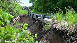 Highway 13 Closed Due to Slope Failure in Mendota Heights [upl. by Omer241]