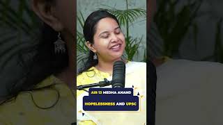 AIR 13 Medha Anand  Dont make UPSC Bigger than Life shorts upsc upsctopper [upl. by Ellasal]