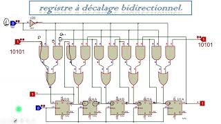 logique séquentielle registre à décalage bidirectionnel [upl. by Naols]