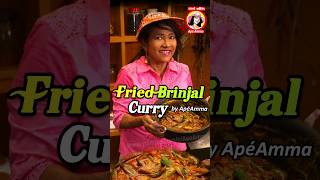 Fried Brinjal curry Wambatu Apé Amma shorts recipe [upl. by Dolora]