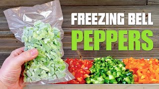 How to Freeze Bell Peppers  Preserving Raw Peppers by Freezing without blanching [upl. by Amles]