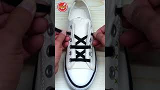 How To Tie Shoelaces Shoe Lacing Styles shoelace Shorts [upl. by Ahsinrev309]