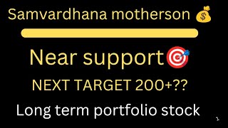 Samvardhana Motherson share latest news 🔥 Motherson share near support 👍 motherson target 200🎯 [upl. by Lovash]