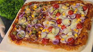 Tepsis pizza egyszerűen CHcsökkentve  Gábor a Házi Pék [upl. by Eetsirhc]