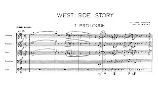 Score quotWest Side Storyquot suite for brass quintet  Leonard Bernstein arr Jack Gale [upl. by Mishaan654]