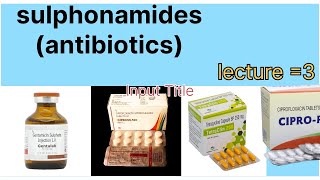 Sulphonamide antibiotics  co trimoxazole use  Antimicrobial drug’s [upl. by Ellac]