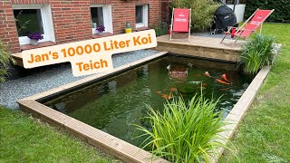 Jan‘s top umgesetzter 10000 Liter Koi Teich [upl. by Itsym858]