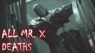 Resident Evil 2  Both Mr X Tyrant Deaths [upl. by Malvia]