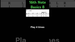 Rhythm Reading 16th Note Basics 8 100 bpm 16thnotes shorts rhythm music [upl. by Castra583]